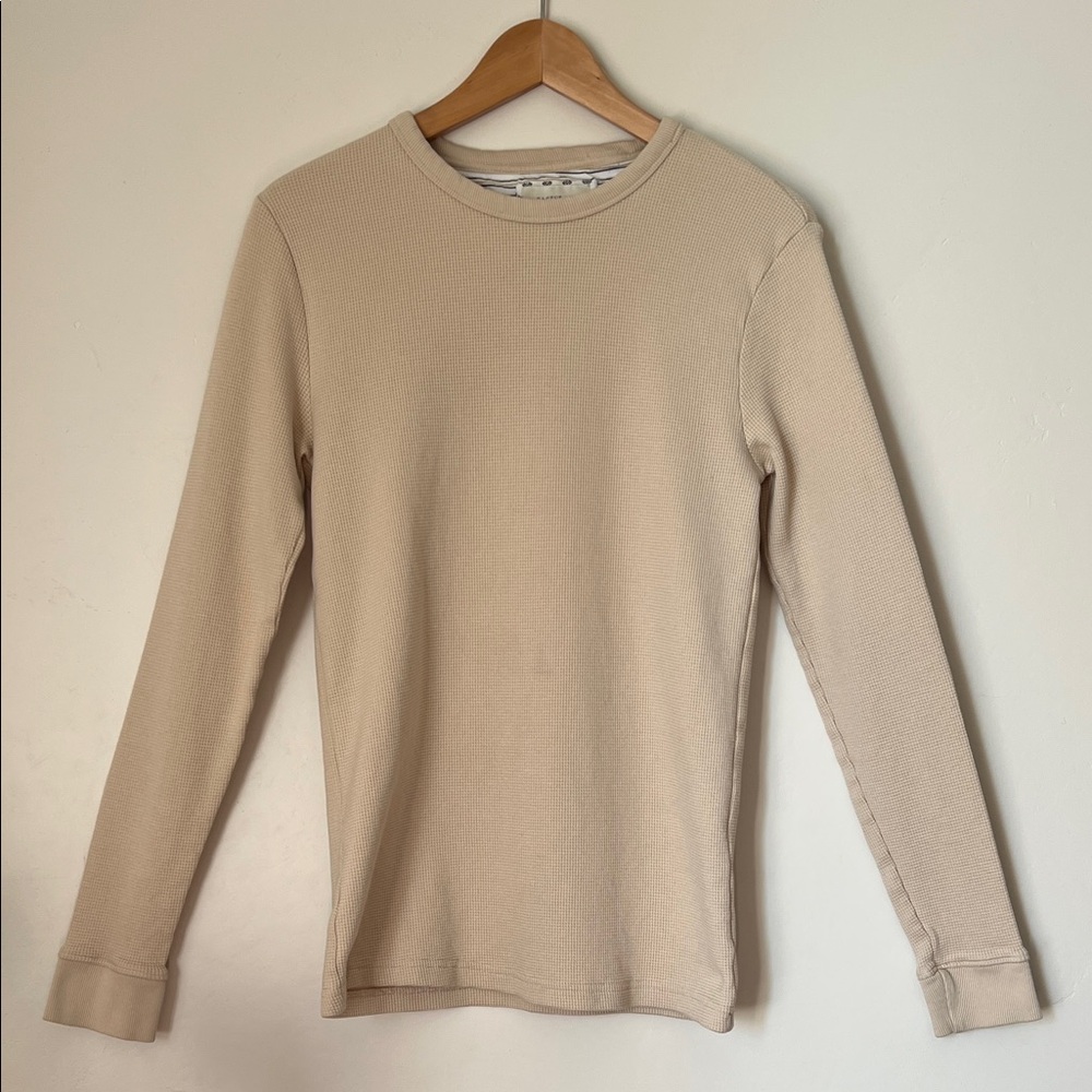 Cactus Man Beige Long Sleeve Thermal Shirt Men’s Small